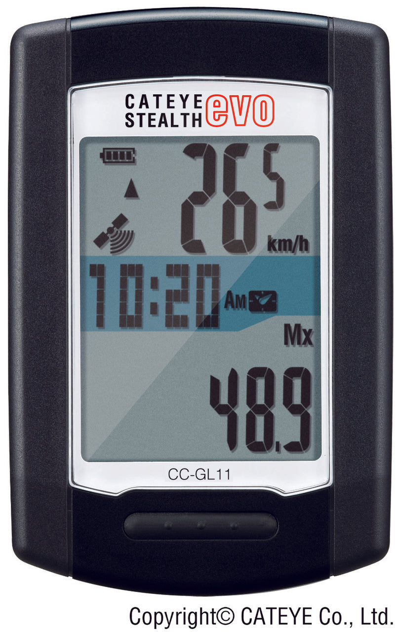 CATEYE STEALTH EVO GPS Wireless Parking Meter ~ CC-GL11 / CATEYE STEALTH EVO CYCLE-COMPUTER W/GPS ~ CC-GL11