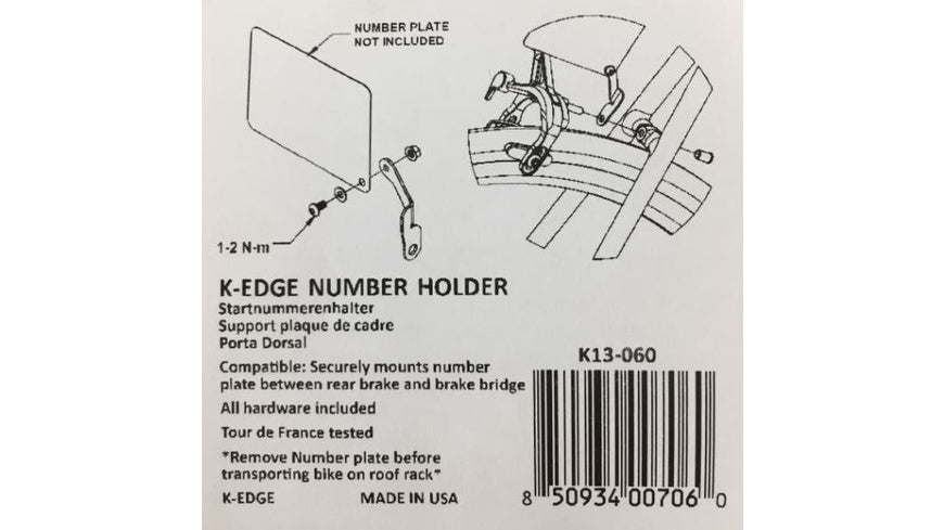 K-EDGE 號碼牌架