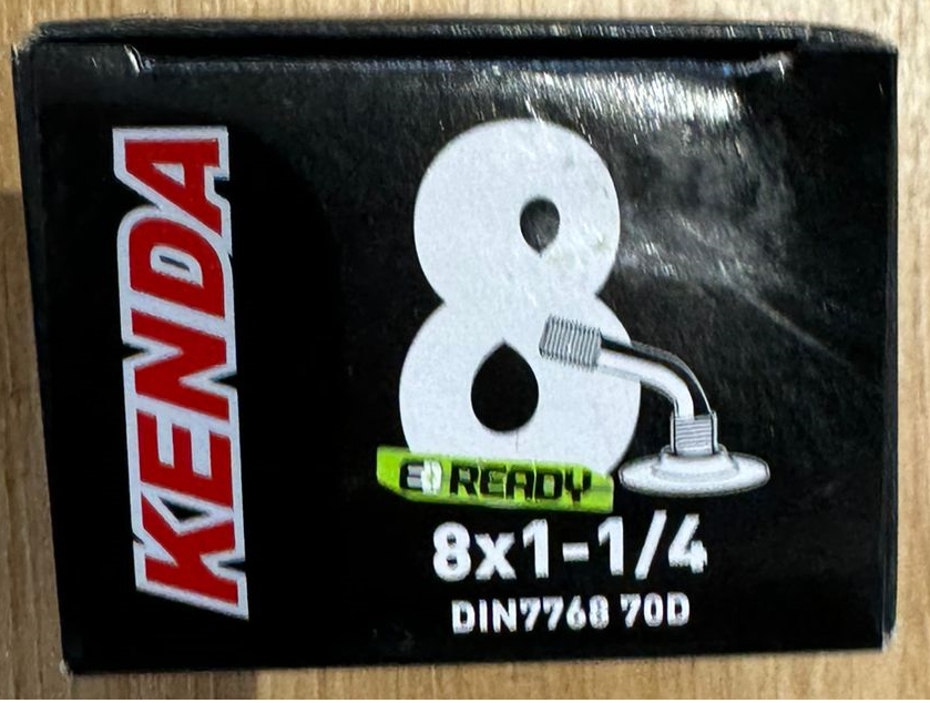 KENDA American style inner tube~8X1-1/4"(1.25) A/V - DIN7768 / KENDA TUBE~8X1-1/4"(1.25) A/V - DIN7768