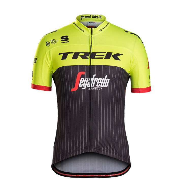 TREK-SEGAFREDO REPLICA 短袖單車衫 - 黑黃 - 大碼 / TREK-SEGAFREDO REPLICA SPORTFUL JERSY - BK/VIS - L
