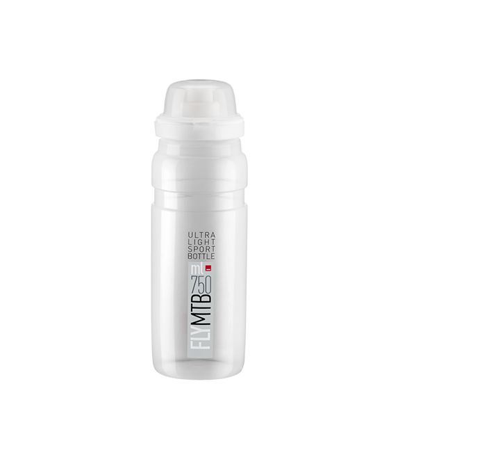 ELITE FLY MTB 有蓋水壺-透明色/灰字-750ML / ELITE FLY MTB BOTTLE-CLEAR/GREY LOGO-750ML