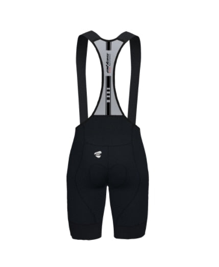 ATLAS 50% Breathable Suspenders x Sixth Generation Pad, SB-740-B, Black (30℃~38℃) / ATLAS MEN BIB SHORT, 6 Gen Pad (30℃~38℃)