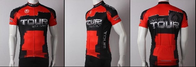 CHAMPION TOUR T001-2 Short Shirt-Red Black-XL/CHAMPION TOUR T001-2 CLOTH-RD/BK-XL