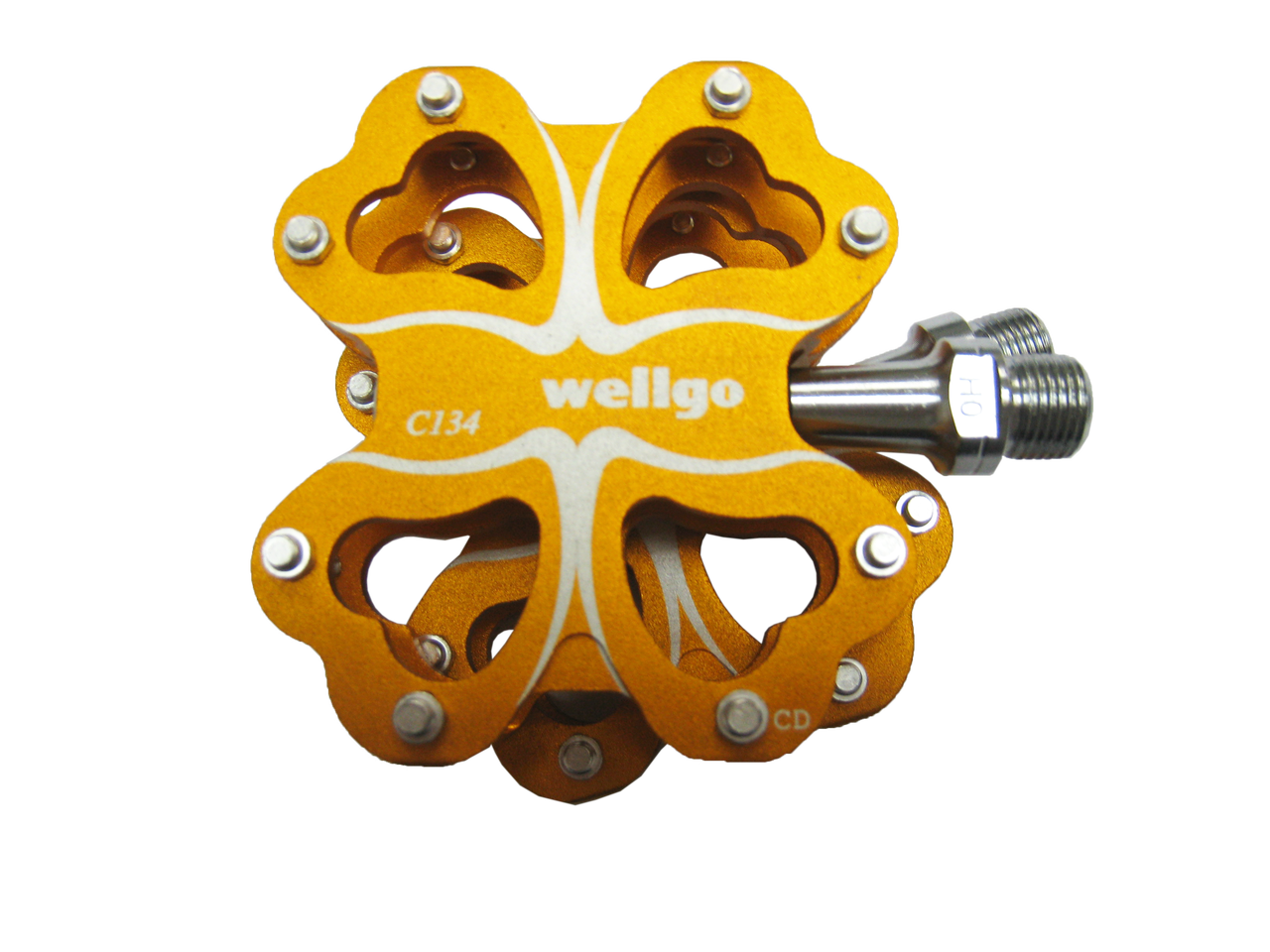 WELLGO TREKKING C134 鋁合金腳踏 306G/對 金色 / WELLGO TREKKING C134 PEDAL CR-MO AXLE GOLD