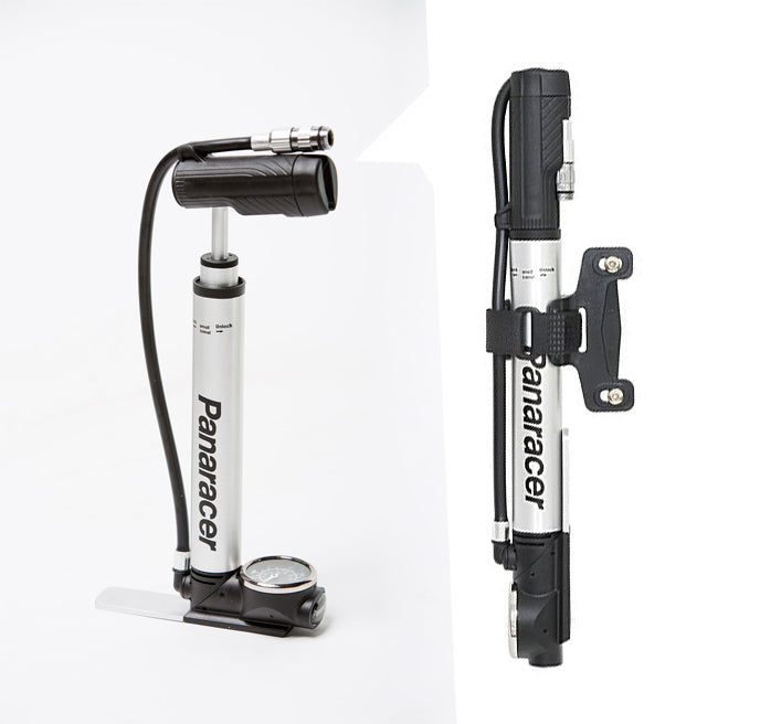Panaracer Mini Floor Pump Barometer Hand Pump w/Bracket & Gauge (local pump available) / Panaracer Mini Floor Hand Pump w/Bracket & Gauge
