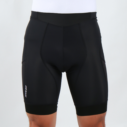 ATLAS Men's 5-point warp knitted breathable cycling pants (6th generation pant pads) with pockets, S-745-B, black, 24-30℃ / ATLAS MEN SHORT (with pocket) - 6TH, S-745-B, BK - 24-30℃