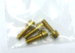 SRP M5 X 16MM 鈦合金螺絲(立管用)-金色~(1包4粒) / SRP M5 X 16MM TI NUTS~GOLD~(4PCS/1)