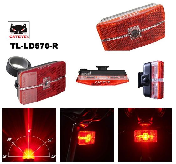 CATEYE AUTO REFLEX TL-LD570 1 super light LED+4 LED reflective tail lights/ CATEYE AUTO REFLEX TL-LD570-R 1 LED+4 5MM LED