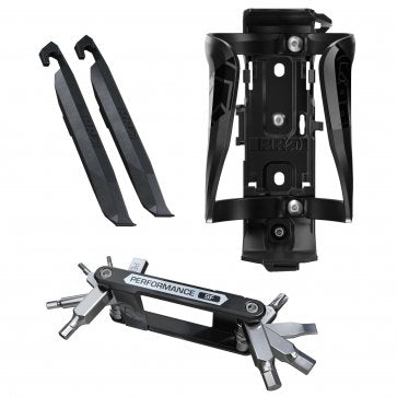 PRO multifunctional water bottle cage + 9F mini tool + tire removal tool set / PRO COMBIPACK BC SMART MINI TOOL WITH /9F Mini Tool / Tire levers