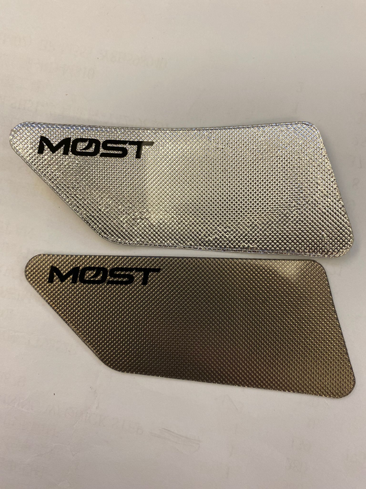 Pinarello F12 Chainstay 保護貼~方形~銀色/黑色 / Pinarello F12 Chainstay Protector~Square~Silver/Dark Silver