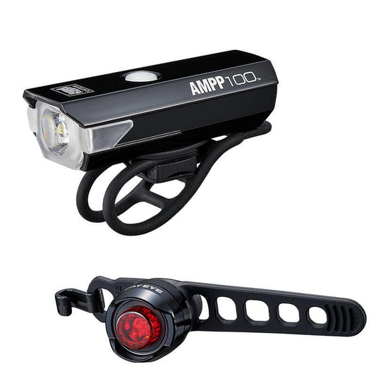 CATEYE Front and rear light USB fork light set~AMPP400 + ORB RECHARGEABLE/ CATEYE USB LIGHT SETS~AMPP400 + ORB RECHARGEABLE