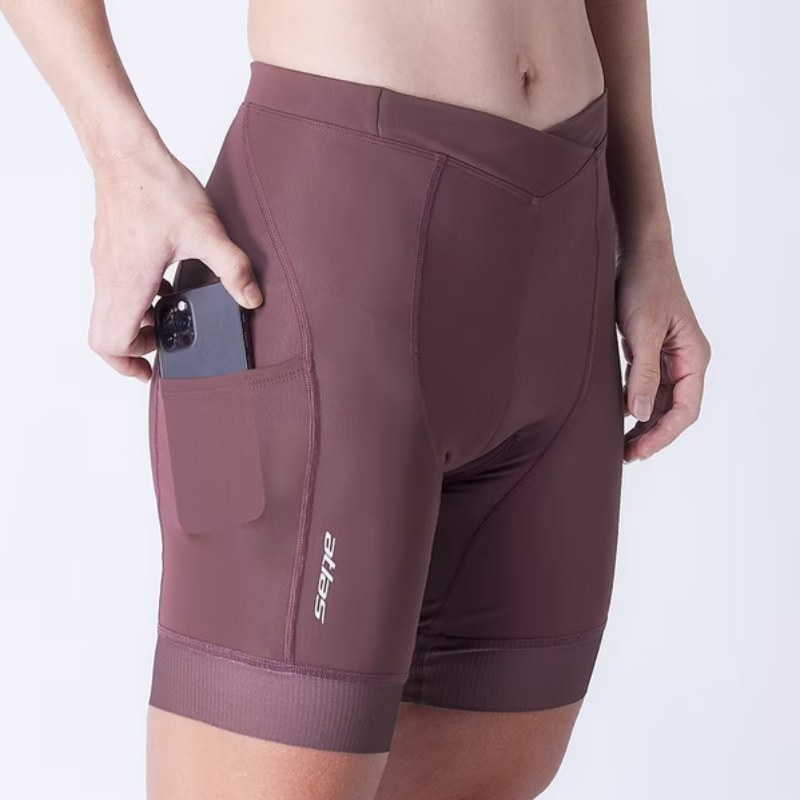 ATLAS Women's 5-point warp knitted cycling pants (6th generation trouser pads) with pockets~WS-929~24-30℃ / ATLAS WOMEN SHORT (with pocket) - 6TH~WS-929~ - 24-30℃