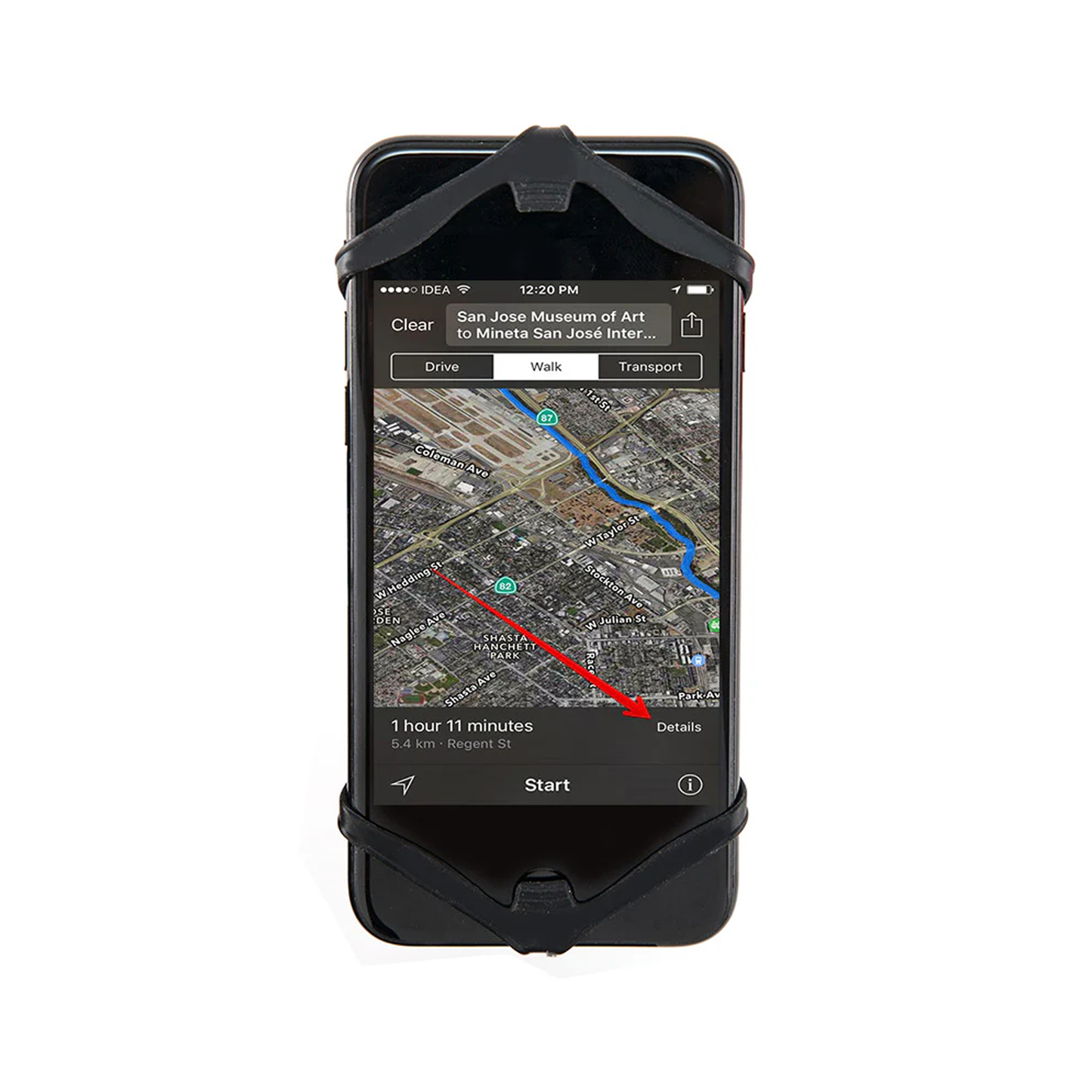 ULAC SPYDER Z-H2 手機硅膠綁帶-(固定車頭)-黑色 / ULAC H2 SPYDER MOBILE STRAP-BLACK