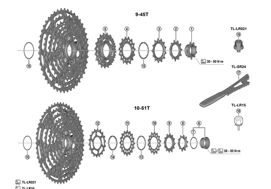 Shimano CS-M9200 飛輪頂蓋 9TA / Shimano CS-M9200 Lock Ring With Sprocket 9TA