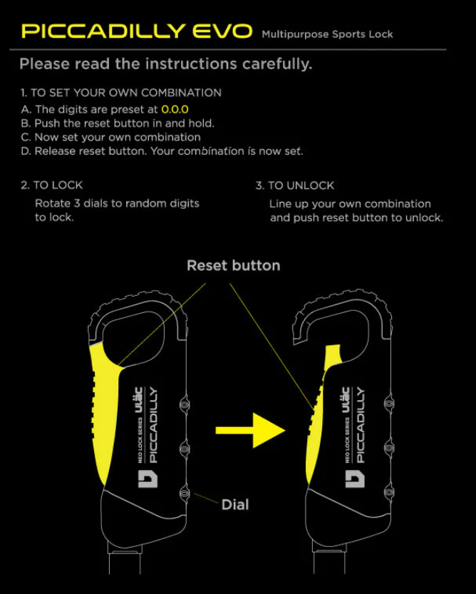 ULAC PICCADILLY EVO 密碼鎖 K6N 4mmX120mm