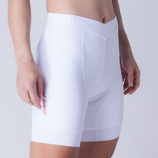 ATLAS Women's Quarter Warp Knitted Cycling Pants (6th Generation Pant Pads)~WS-930-W~White~24-30℃ / ATLAS WOMEN SHORT - 6TH~ WS-930-W~WHITE~24-30℃