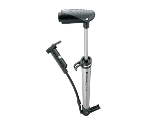TOPEAK ROAD MORPH Aluminum hand pump with air pressure gauge (can be used as ground pump) TRP-3G / TOPEAK ROAD MORPH PUMP W/ GAUGE~TRP-3G