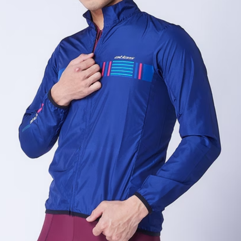 ATLAS 中性羽量風衣外套~JJ-610-BU~藍色 / ATLAS UNISEX LIGHTWEIGHT WINDBREAKER JACKET~JJ-610-BU~BLUE