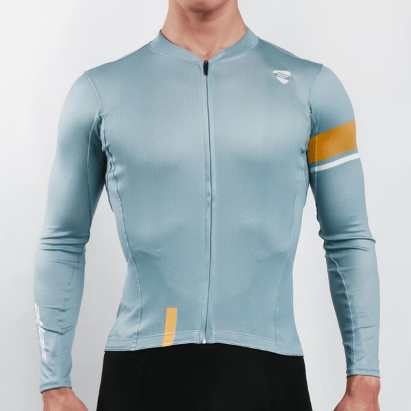 ATLAS MEN LONG SLEEVE JERSEY, JSL-174-GY, GREY YELLOW, 24~30C