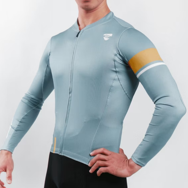 ATLAS MEN LONG SLEEVE JERSEY, JSL-174-GY, GREY YELLOW, 24~30C