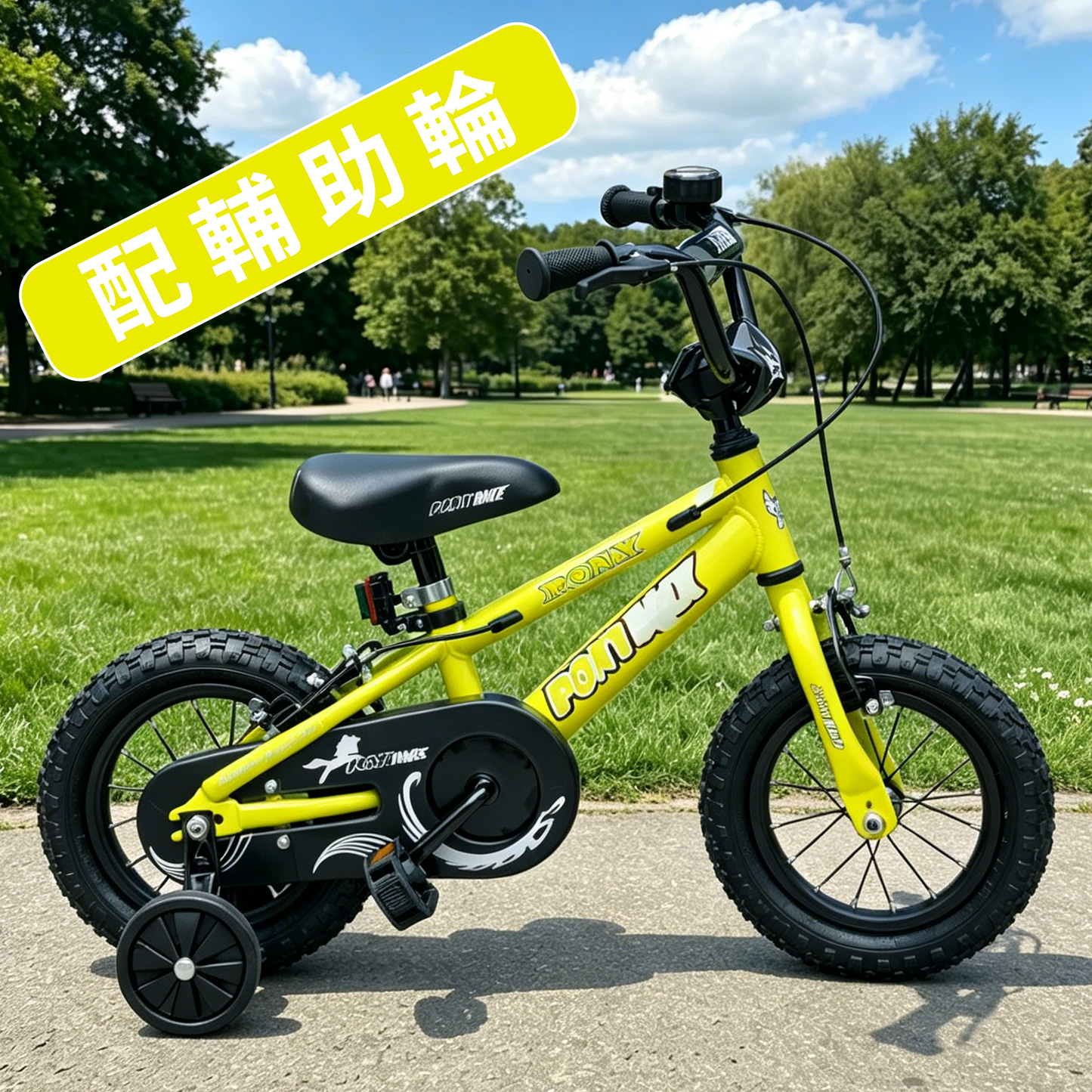 PONY 新款ST型車架14"小童單車 - 連輔助轆
