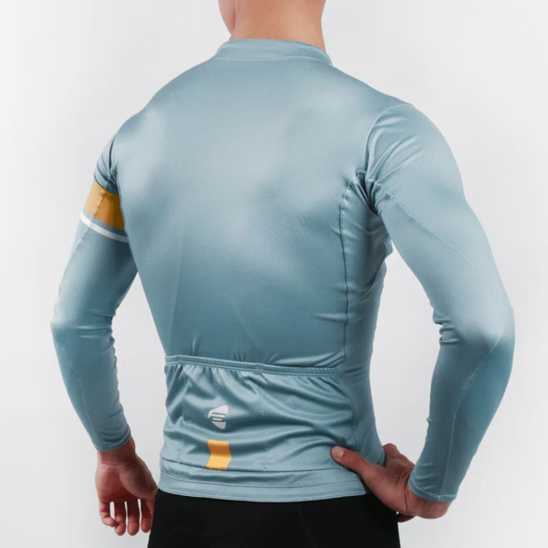 ATLAS MEN LONG SLEEVE JERSEY, JSL-174-GY, GREY YELLOW, 24~30C