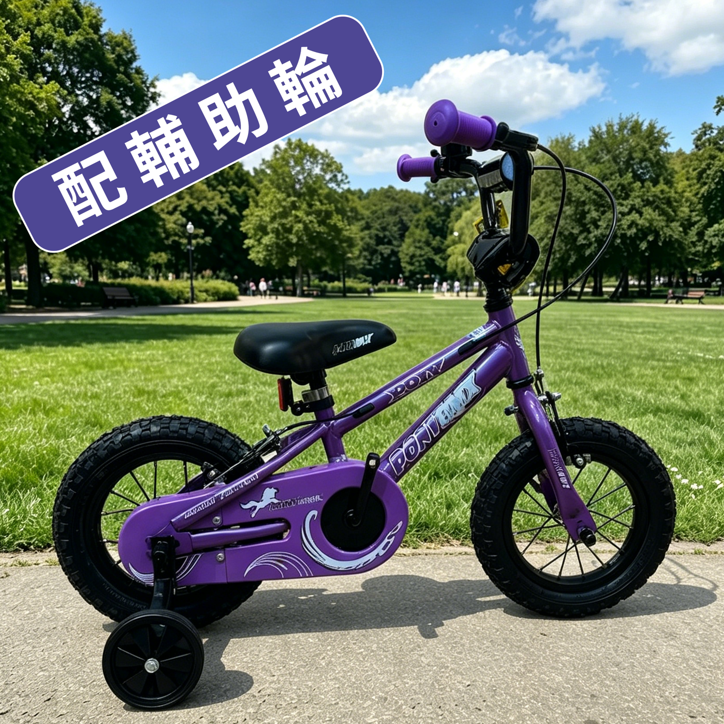 PONY 新款ST型車架14"小童單車 - 連輔助轆