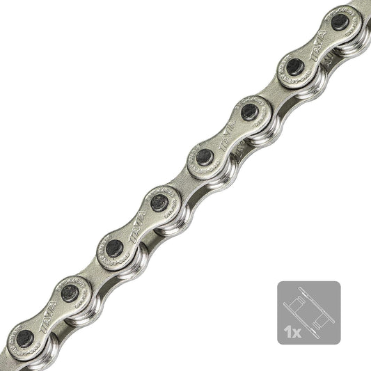 TAYA EL410 BMX 1/2X1/8X96LINK 單速鏈 - 銀黑色 / TAYA EL410 BMX 1/2X1/8X96 LINK CHAIN-SILVER/BLACK
