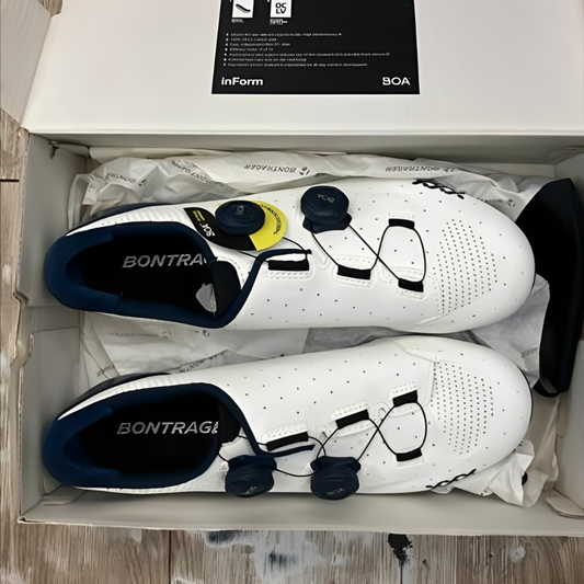 Display Unit | BONTRAGER XXX ROAD SHOES - WHITE/ BLUE - Size: 43