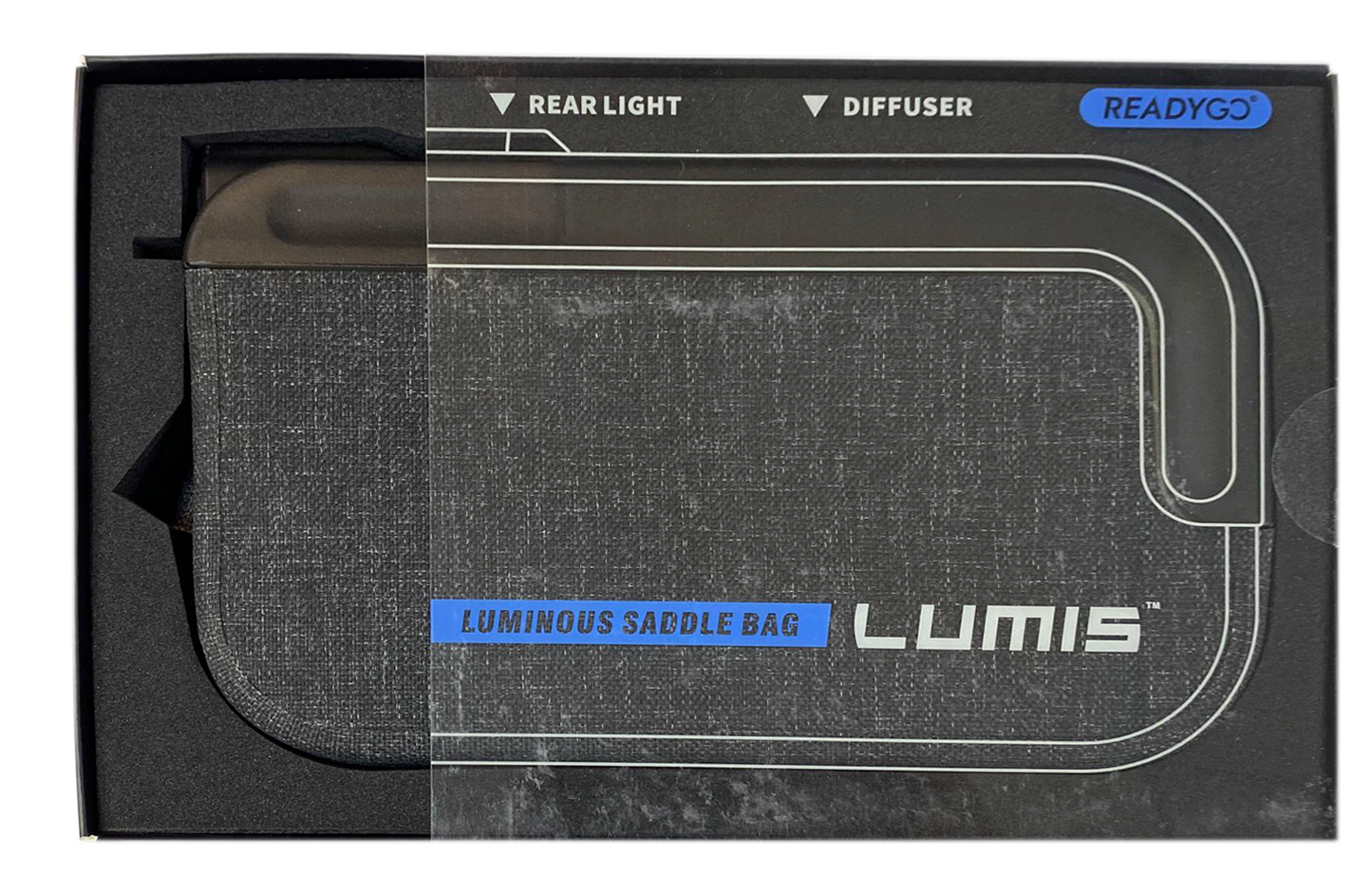 READY GO LUMIS SADDLE BAG WITH RED LIGHT SET