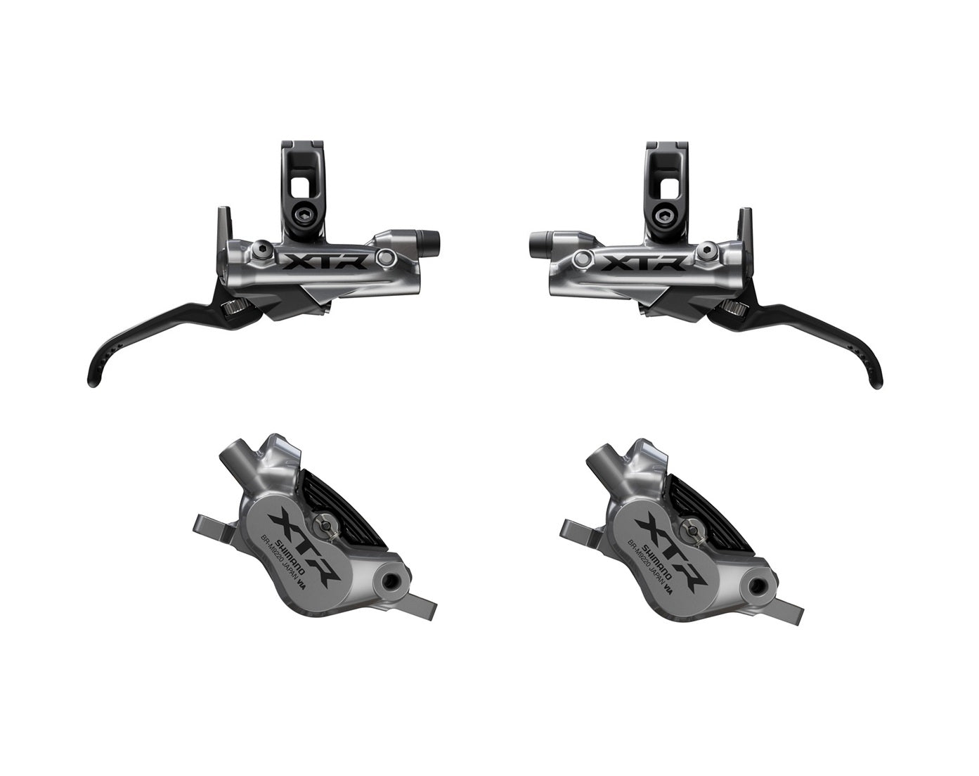 Shimano XTR 散熱金屬皮4活塞前後碟掣套裝 BL-M9220/BR-M9220 / Shimano XTR Front/Rear Disc Brake Set-Metal Pad(W/FIN) BL-M9220/BR-M9220