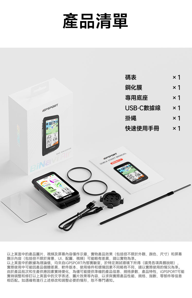iGPSPORT BiNavi Air 智能GPS咪錶
