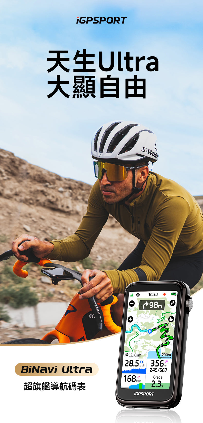 iGPSPORT BiNavi ULTRA Smart GPS Bike Computer