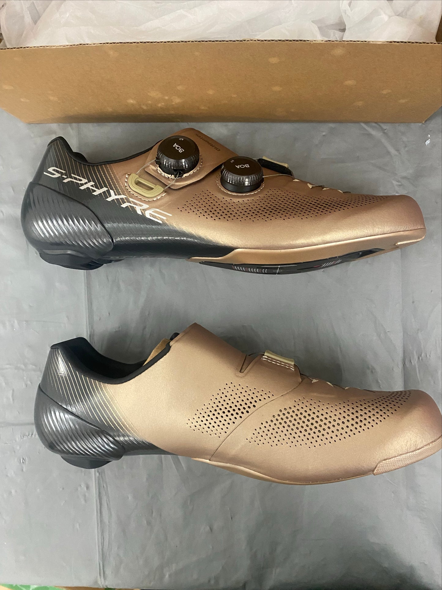 接近 7折｜SHIMANO SH-RC903S 公路車鞋-寬型-限量版香檳金黑色-44號