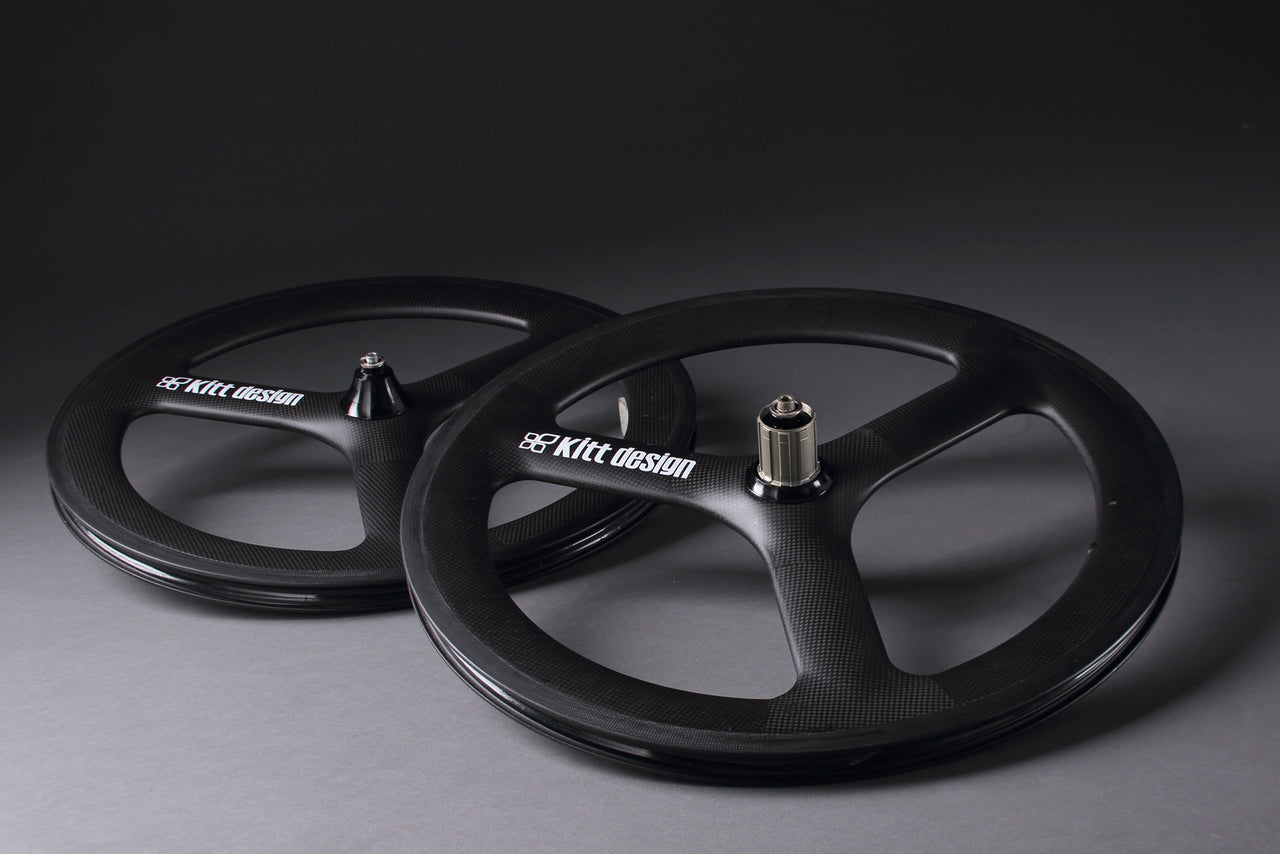 Tern Kitt Design 碳纖三柱 BATON 451 前後碟剎輪組 Tern Kitt Design Carbon Tri-spoke 451 Disc Wheelset 100/135