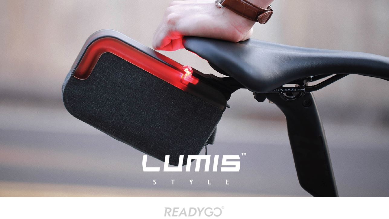 READY GO LUMIS SADDLE BAG WITH RED LIGHT SET