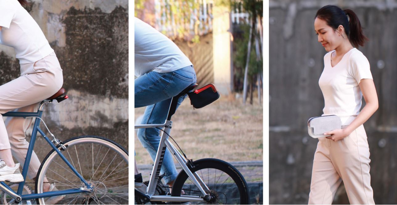 READY GO LUMIS SADDLE BAG WITH RED LIGHT SET