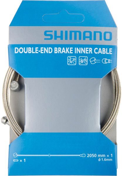 SHIMANO 雙頭制線心-爬山車/跑車通用-2050MM 1盒10條 / SHIMANO ROAD/MTB STEEL BRAKE CABLE-2050MM