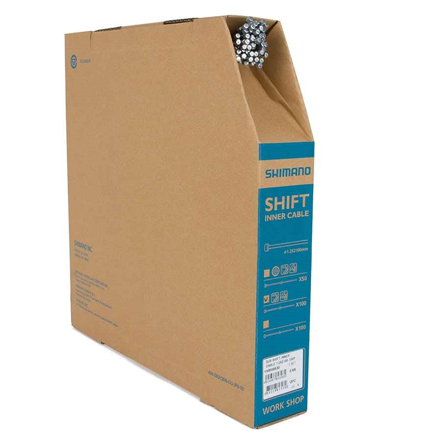 SHIMANO Stainless steel corrugated cable-1.2X2100MM-boxed (100 pieces in a box) / SHIMANO SUS SHIFT INNER CABLE BOX 1.2X2100MM 100PCS