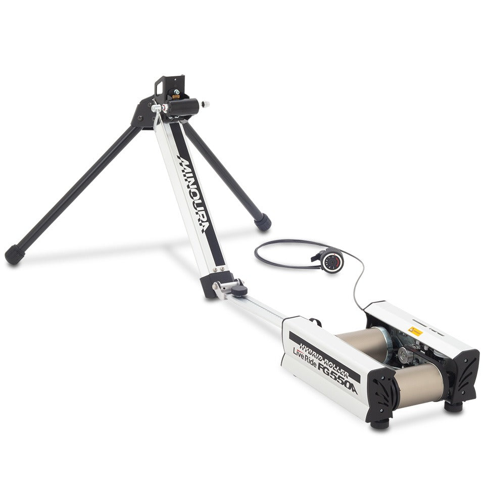Minoura FG550A Hybrid Roller Bike Trainer-Silver