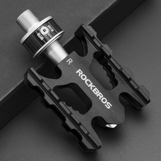 Rockbros Quick Release Folding Bike/Mountain Bike Aluminum Alloy Bicycle Pedal (Regular Version) -Black- K320F-BK / ALLOY FOLDING BIKE PEDALS -BK- K320F-BK