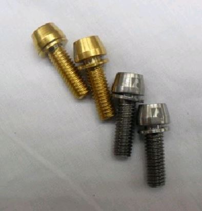 SRP M6 X 18MM gold/silver titanium screws (for XTR abalone) / SRP M6