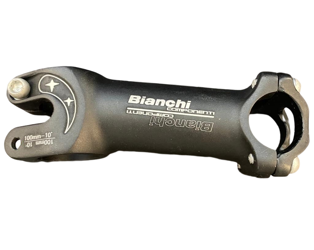 BIANCHI 車頭柱~10MMX10度~31.8~黑色 FOR爬山車或跑車 / BIANCHI STEM~100MMX10~31.8~BK~FOR MTB OR ROAD