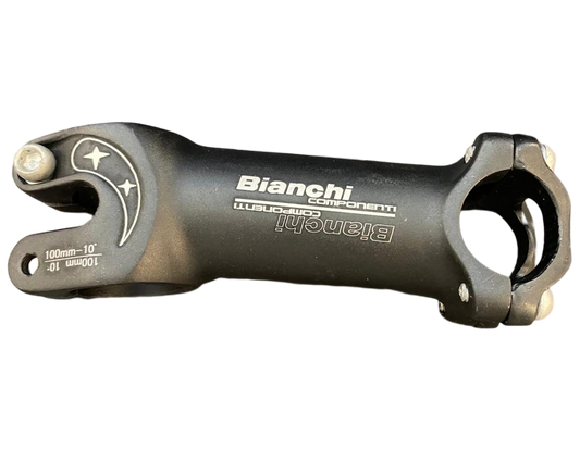 BIANCHI 車頭柱~10MMX10度~31.8~黑色 FOR爬山車或跑車 / BIANCHI STEM~100MMX10~31.8~BK~FOR MTB OR ROAD