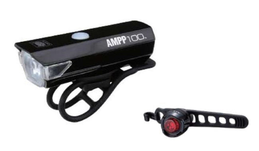CATEYE front and rear light set~AMPP100 headlight + ORB RECHARGEABLE tail light/ CATEYE USB LIGHT SET~AMPP100 + ORB RECHARGEABLE 