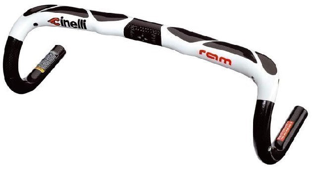 CINELLI RAM/RAM2 碳纖維跑車車頭~31.8~白黑色~40CM /CINELLI RAM/RAM2 CAR ROAD HANDLEBAR31.8~WH/BK~40CM