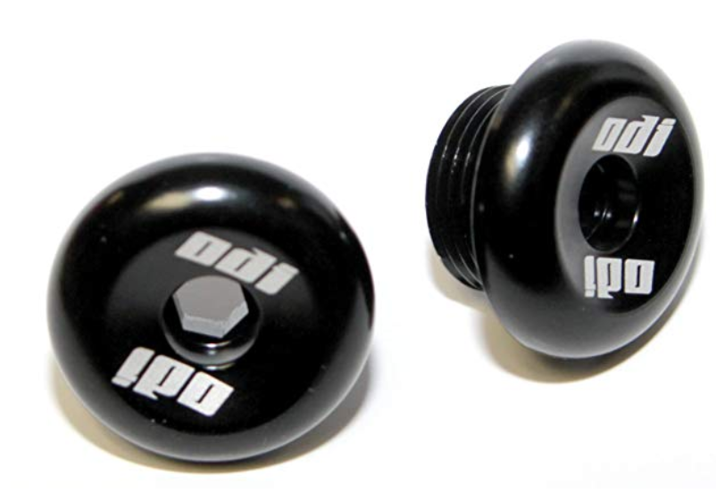 ODI THREADED Aluminum alloy front and rear ~ black / ODI THREADED ALLOY END PLUG ~ BLACK