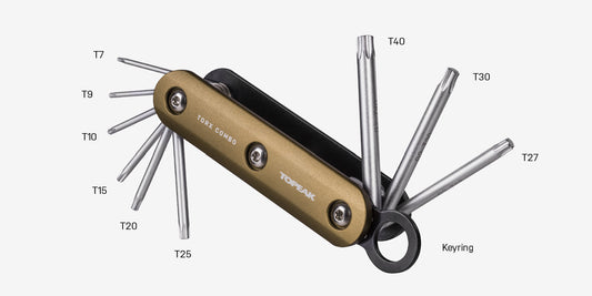 Topeak Torx Combo Hex Key Tool/Topeak Torx Combo -T7/T9/T10/T15/T20/T25/T27/T30/T40 9 tools/