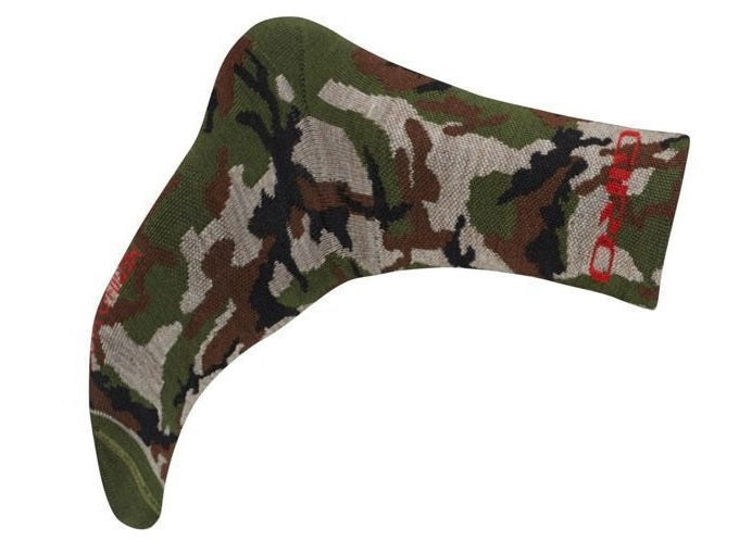 GIRO 2014 MERINO SEASONAL WOOL Camouflage/Red-Fine Size SOCK-CAMP/GLOW RD-S