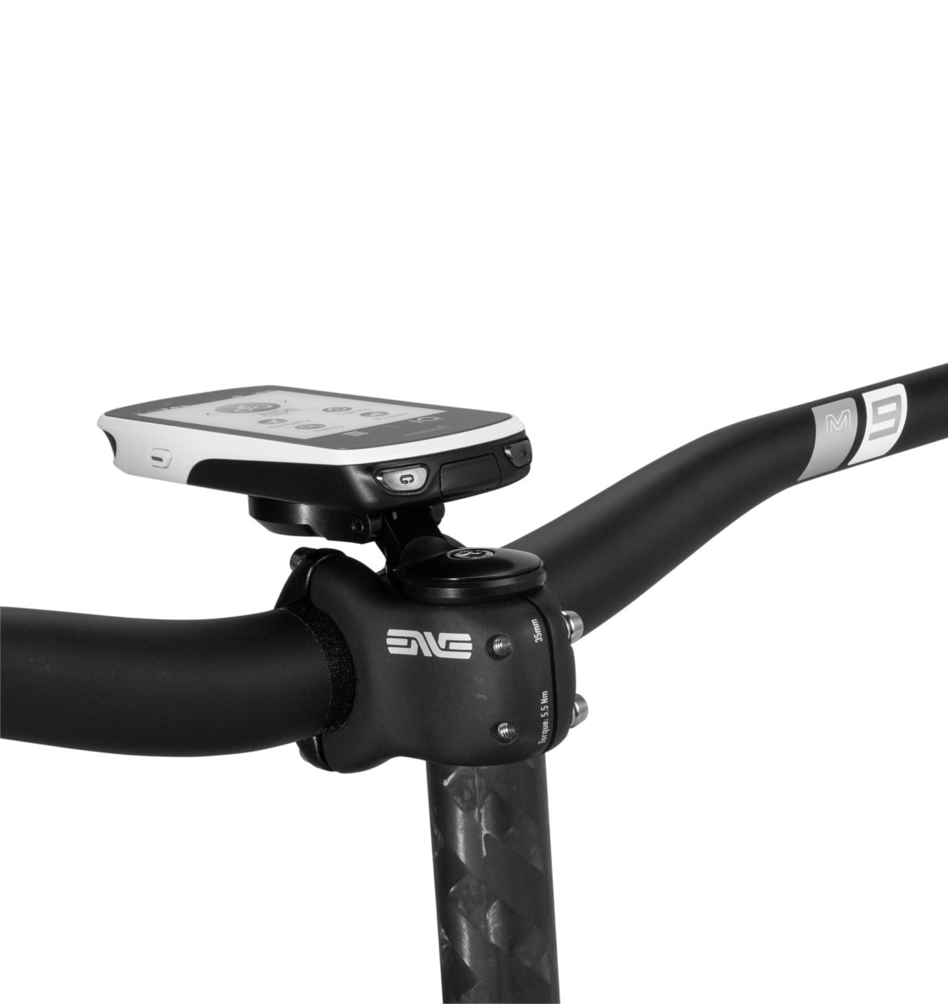 K-EDGE BOOST GARMIN STEM COMPUTER MOUNT ultra-short fork tube with meter extension code-BLACK black-ADJUSTABLE adjustable